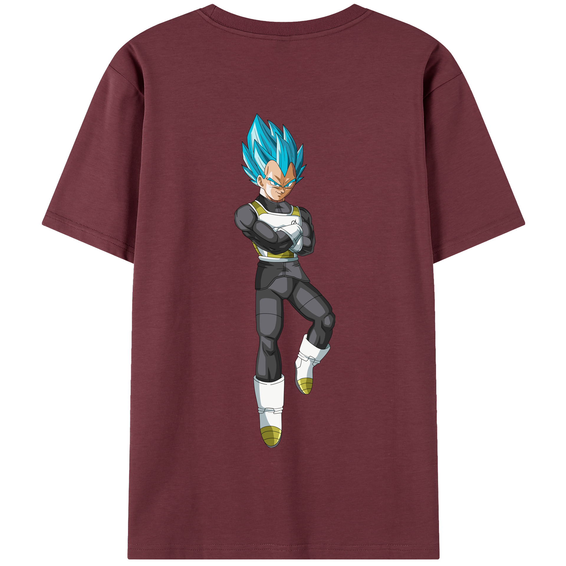 （画像用） ドラゴンボール ベジータ四世（Bejīta Yonsei）DRAGON BALL Vegeta IV 綿100％半袖Tシャツ（背面プリント）
